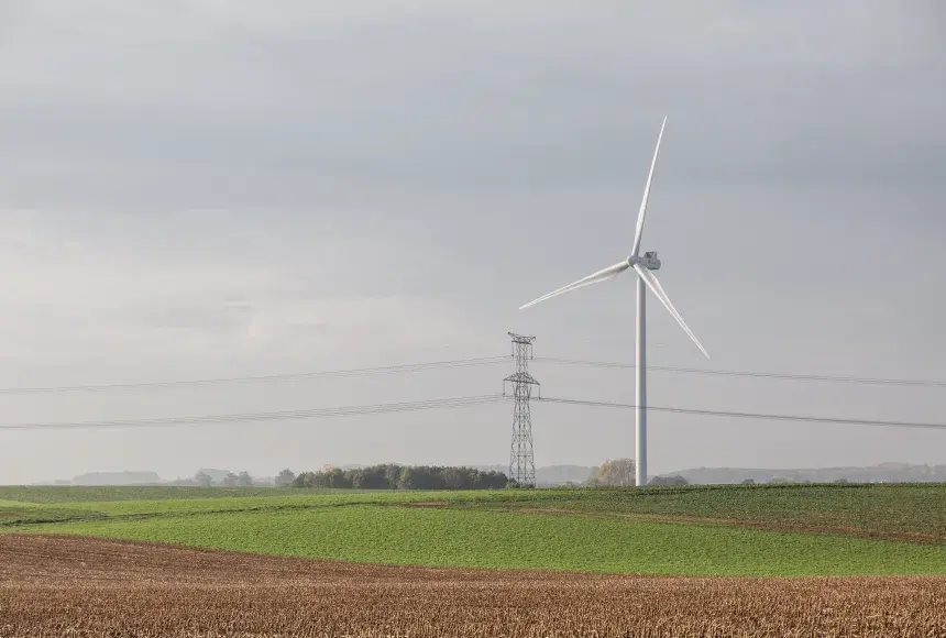Parc éolien de Basse Thiérache Nord en France