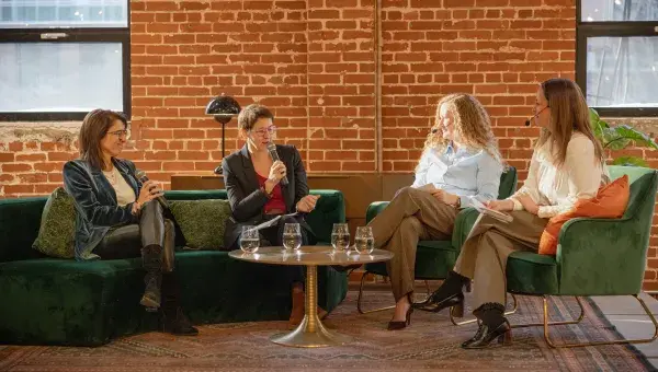Panel d'une conférence l'Effet A sur la Place des femmes chez Boralex avec Marie-Josée Arsenault, PVP et cheffe Talents et culture pour Boralex