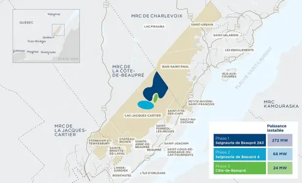 Carte projets seigneurie de beaupré