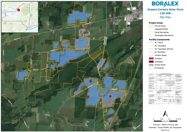 greens corners project map