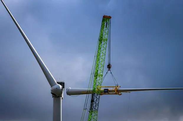Limekiln Wind Farm turbine elevation in Scotland