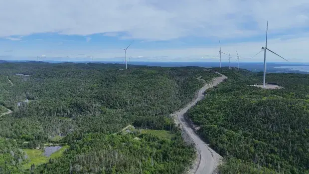 Vue aérienne du parc éolien Apuiat