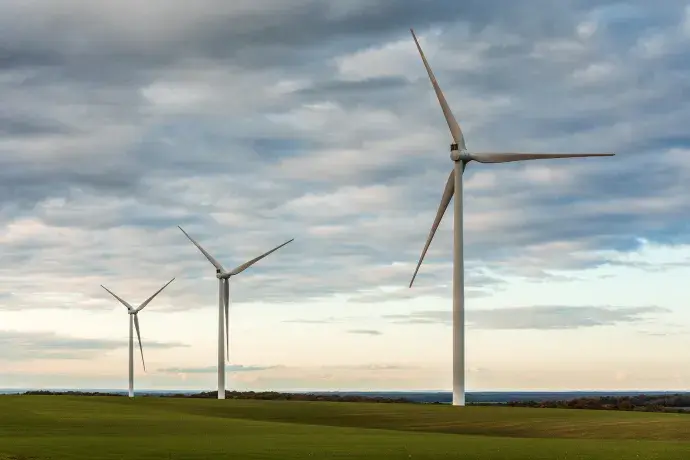 Eolienne, vue ciel 