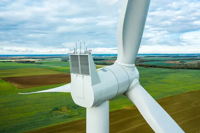 Eolienne, vue ciel 