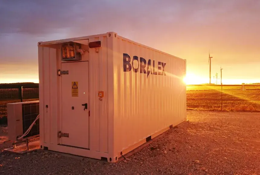 Boralex battery storage container